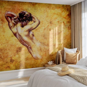 Papel de Parede Premium Canvas - Descoberta, mas ainda um mistério - Mulher, Agir, Pedaço - 100x70 cm