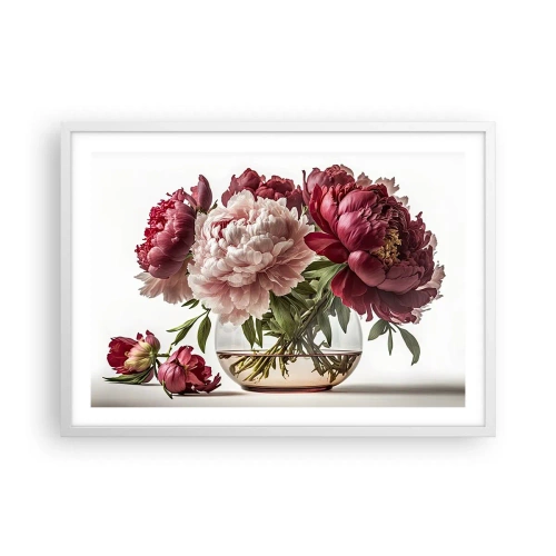 Pôster em moldura branca - Em plena floração de beleza - 70x50 cm