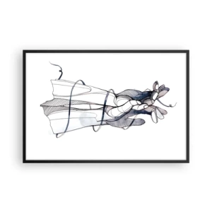 Pôster com moldura preta - Estudo do toque - 91x61 cm