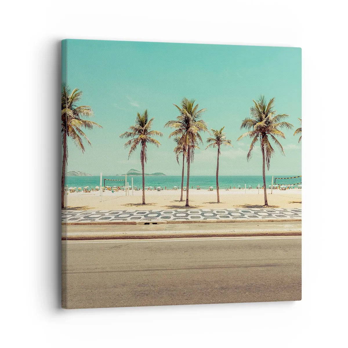Quadro em tela - Em guarda da praia - 30x30 cm
