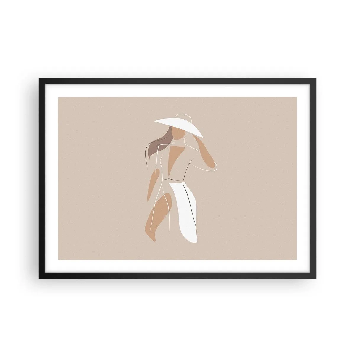Pôster com moldura preta - A moda é diversão - 70x50 cm