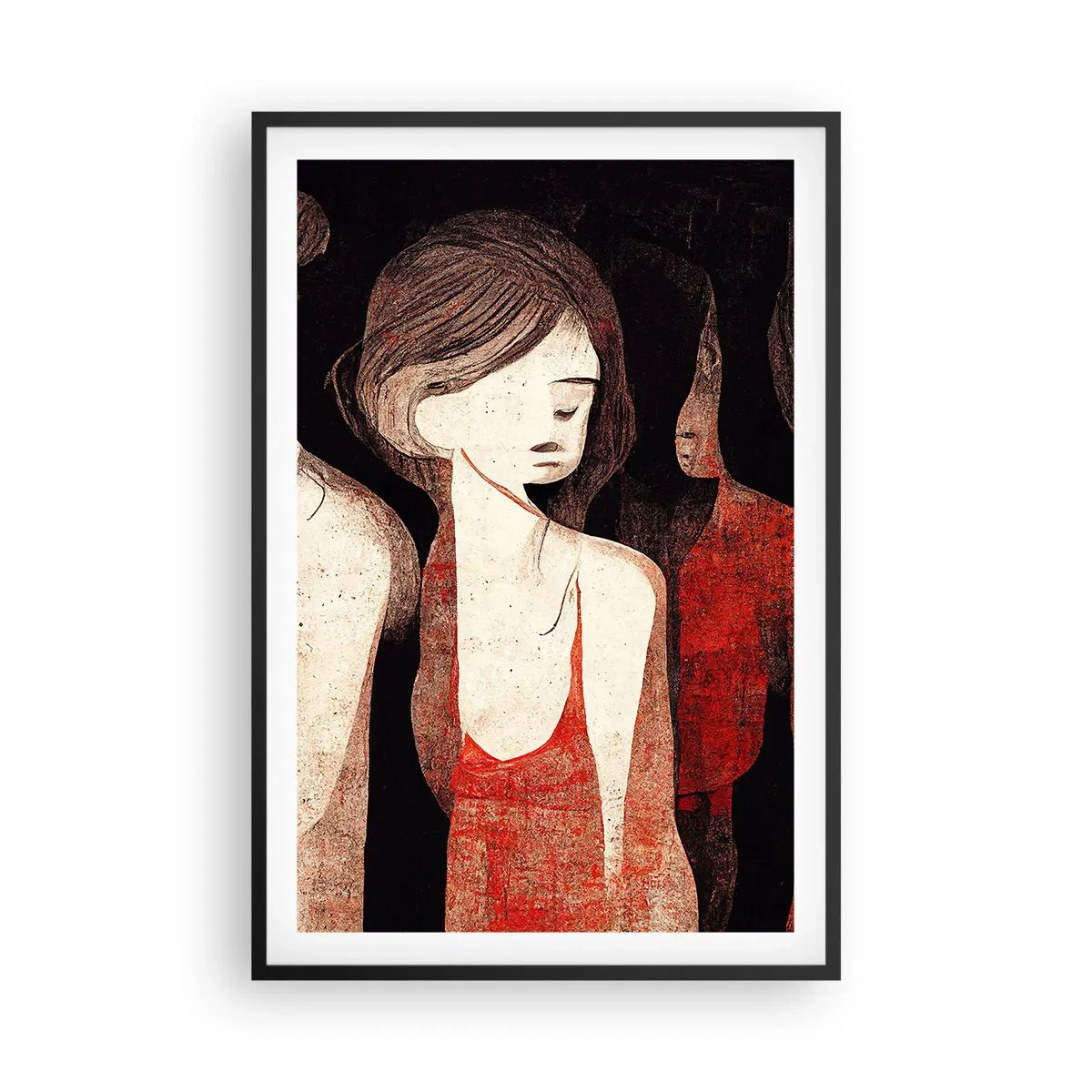 Pôster com moldura preta - Madonas das trevas - 61x91 cm