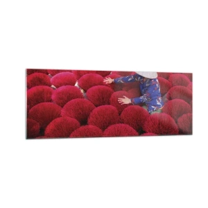 Quadro em vidro - No campo de arroz - 140x50 cm