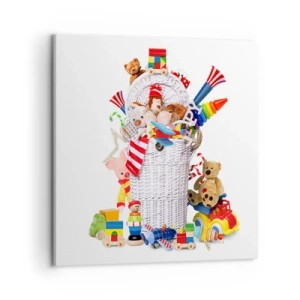 Quadro em tela - Tesouros das crianças - 50x50 cm