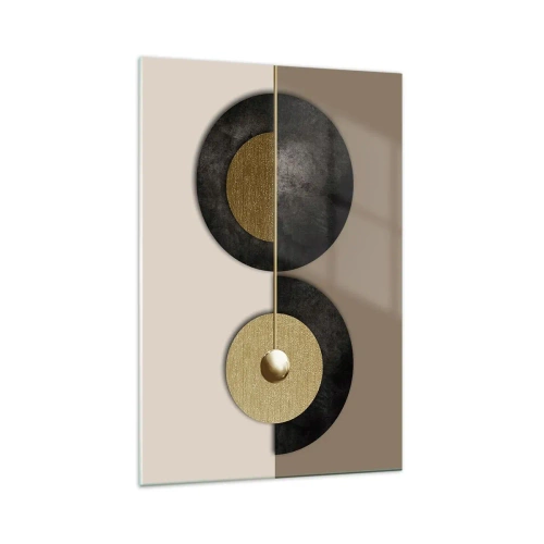 Quadro em vidro - Variações ao redor do círculo - 70x100 cm