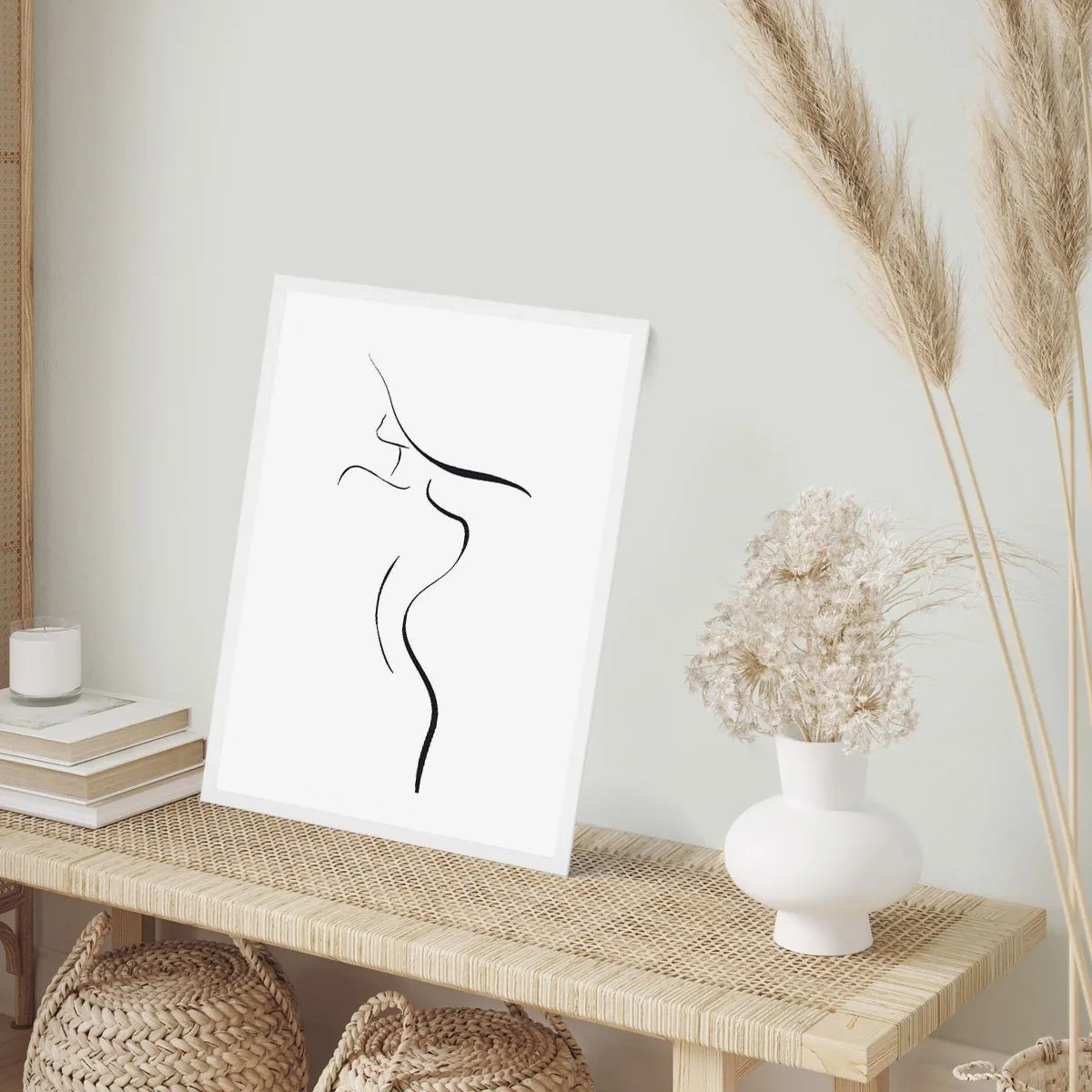 Pôster em moldura branca - Elusiva como uma onda - 30x40 cm