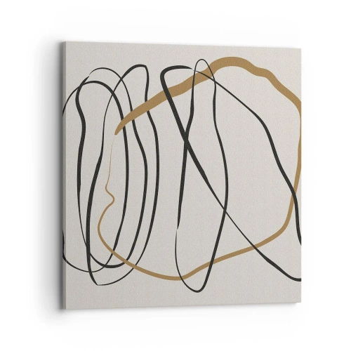 Quadro em tela - Composição – dança em loop - 70x70 cm