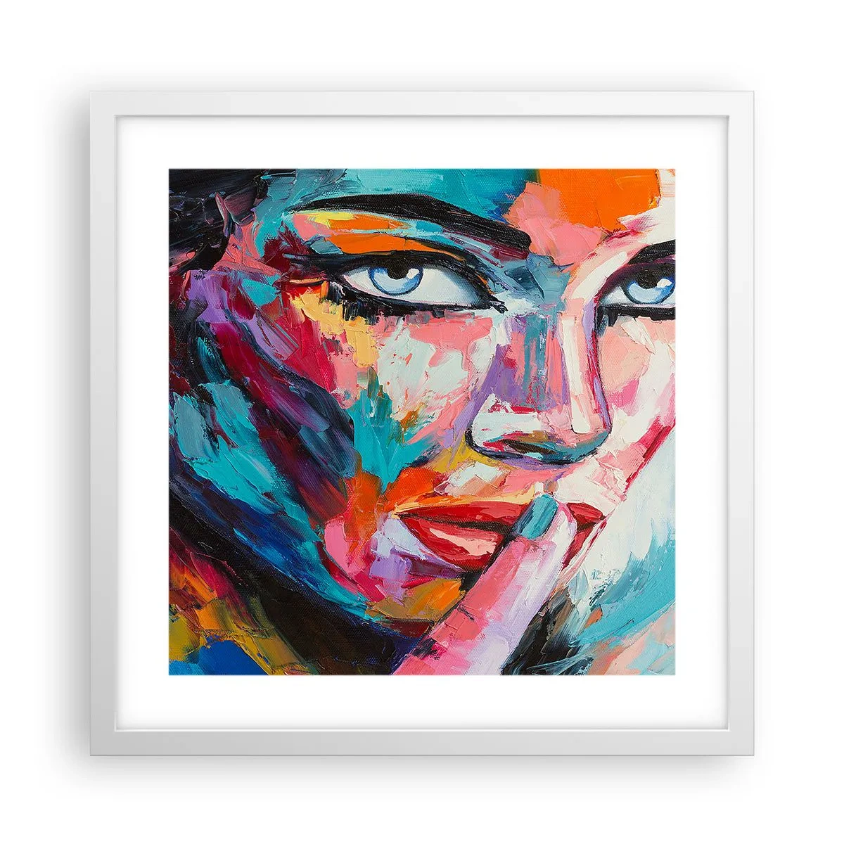 Pôster em moldura branca - O nosso primeiro segredo - 40x40 cm