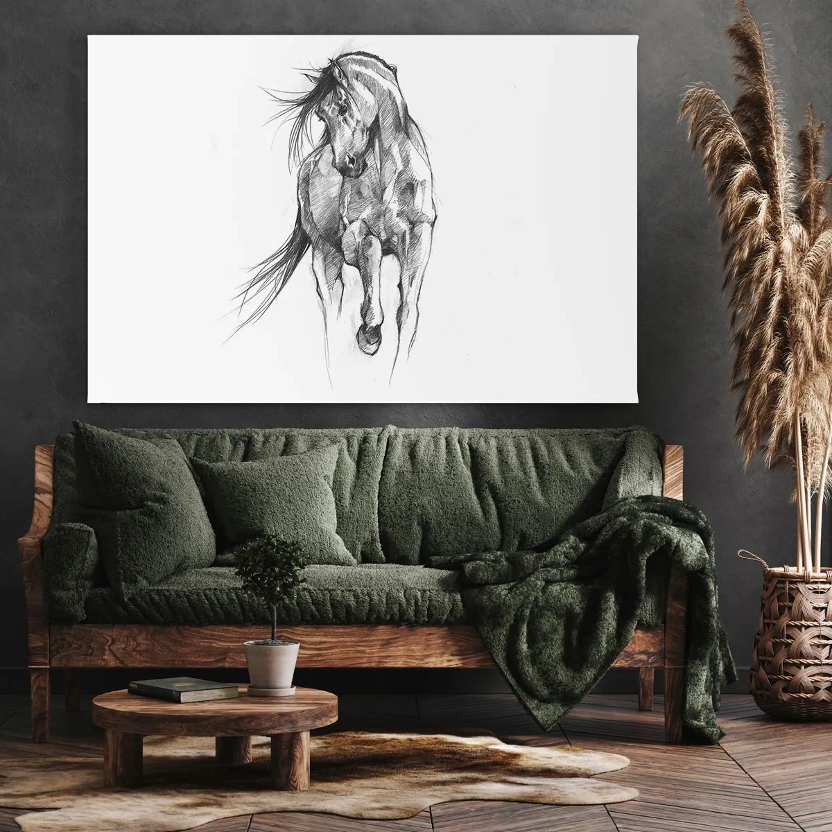 Quadro em tela - Num trote gracioso - 120x80 cm