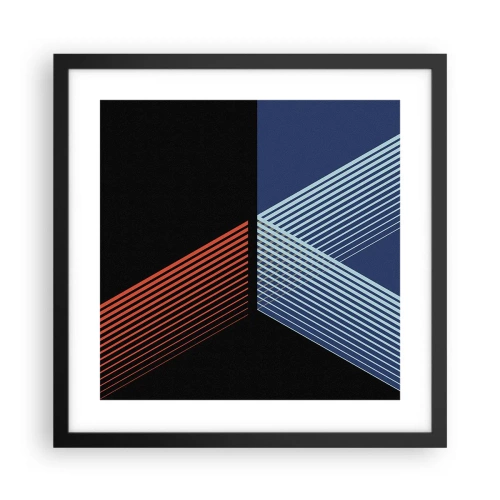 Pôster com moldura preta - Uma história simples - 40x40 cm