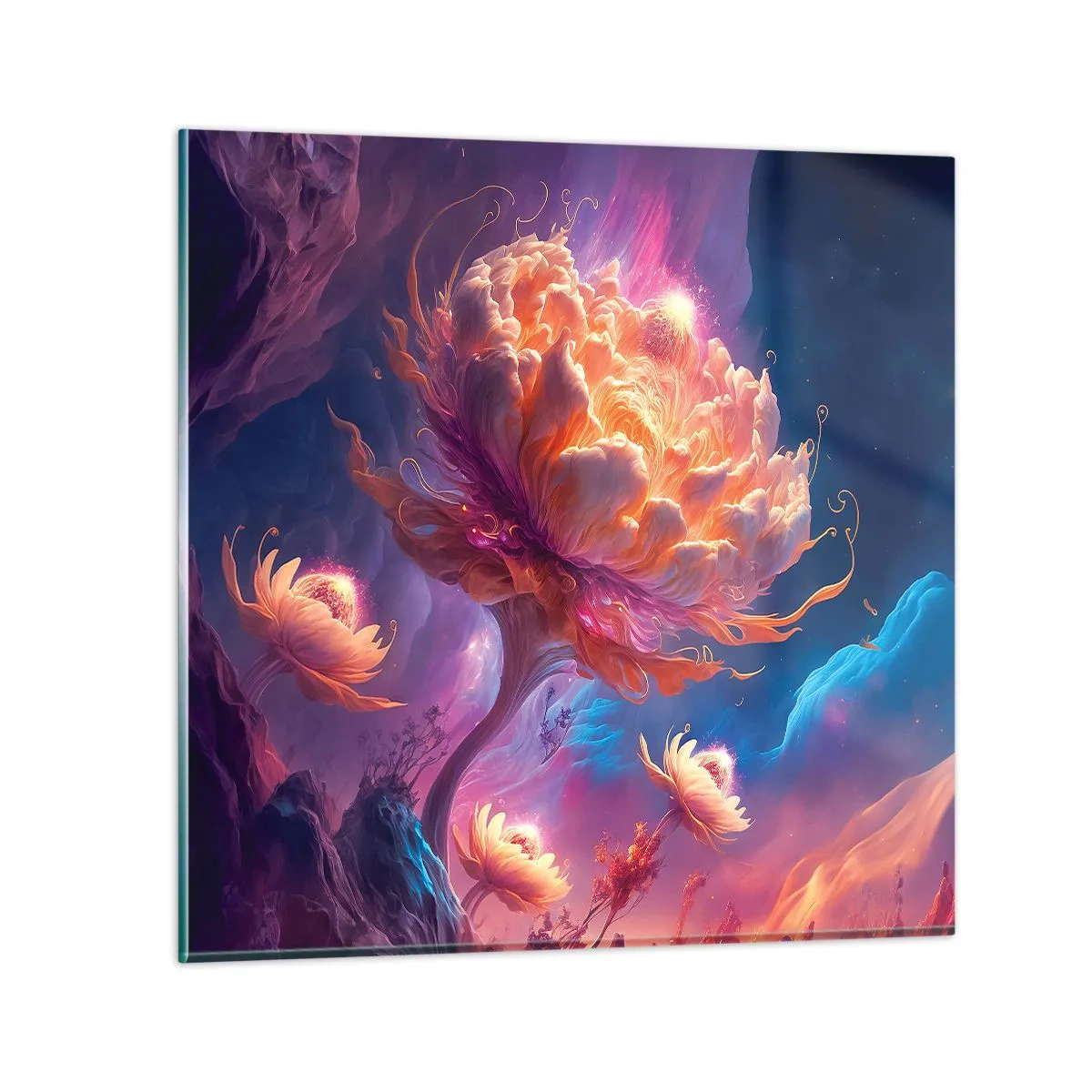 Quadro em vidro - Outro mundo - 70x70 cm