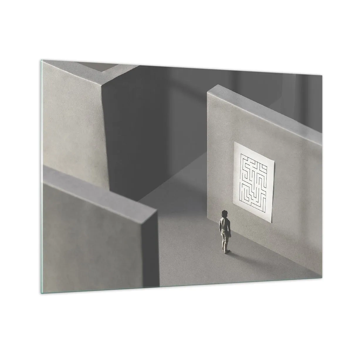 Quadro em vidro - Mas onde estou? - 100x70 cm