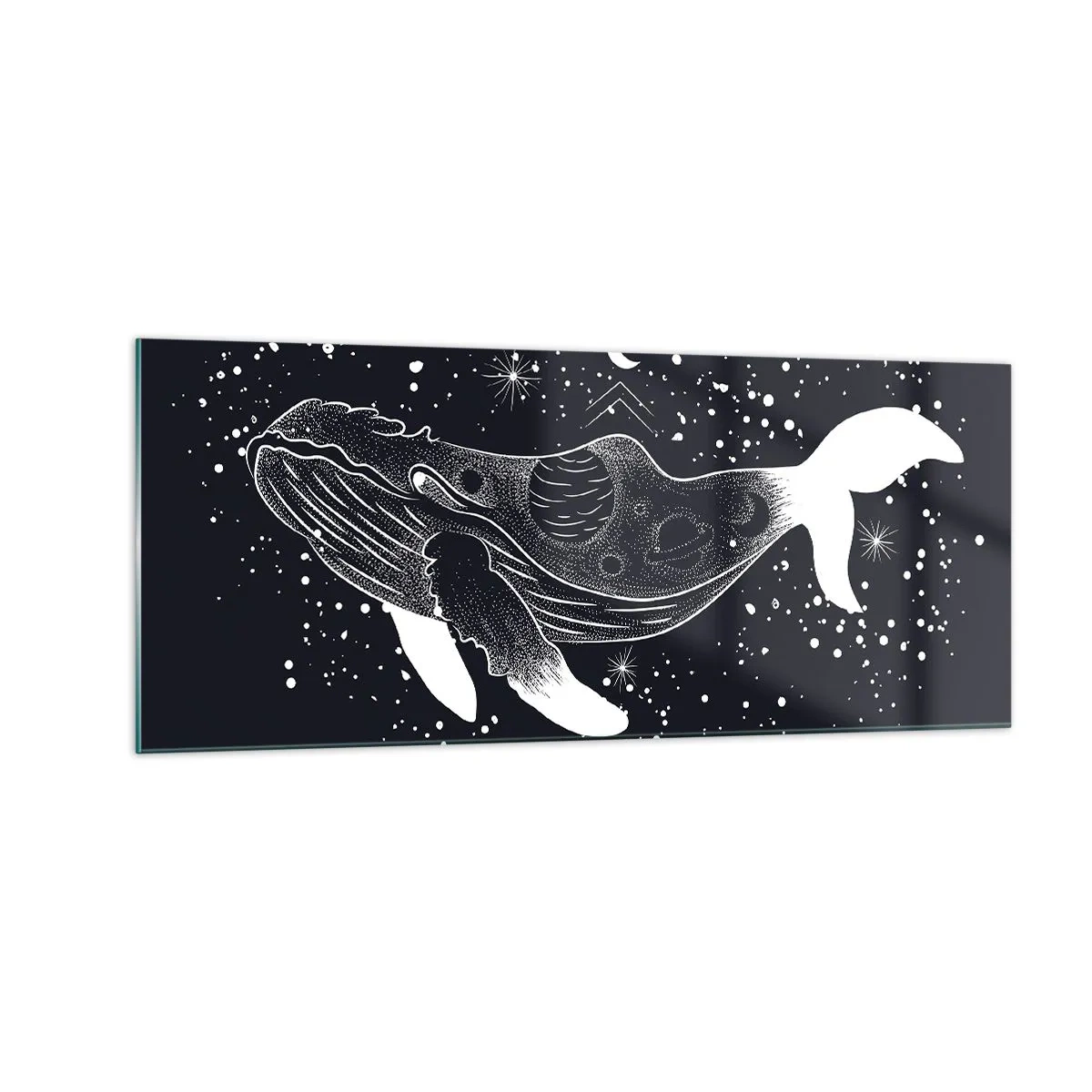 Quadro em vidro - No oceano do universo - 100x40 cm