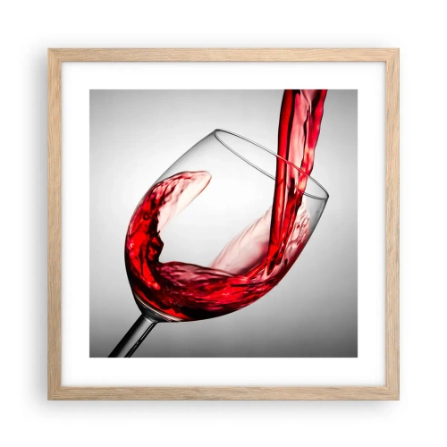 Pôster com moldura de carvalho claro - Cor - movimento - som - 40x40 cm