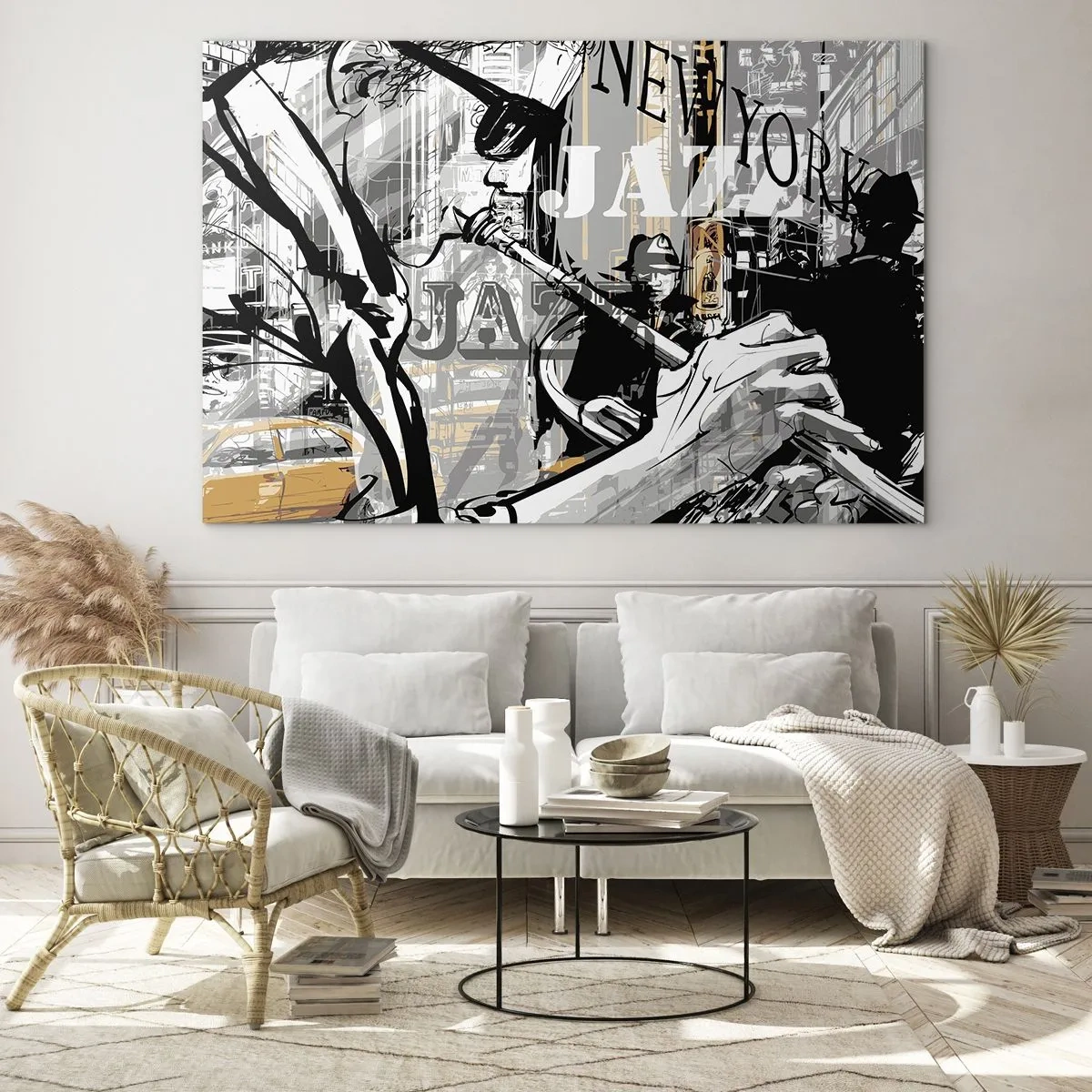 Quadro em vidro - Ao ritmo de Nova Iorque - 100x70 cm