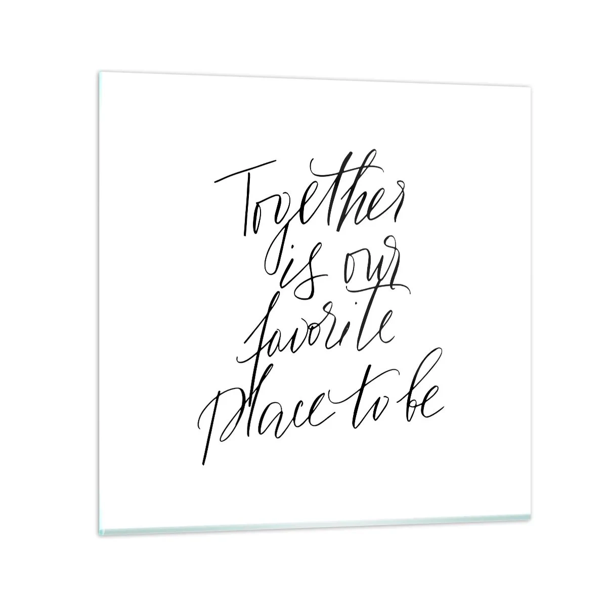 Quadro em vidro - Também sente isso? - 60x60 cm