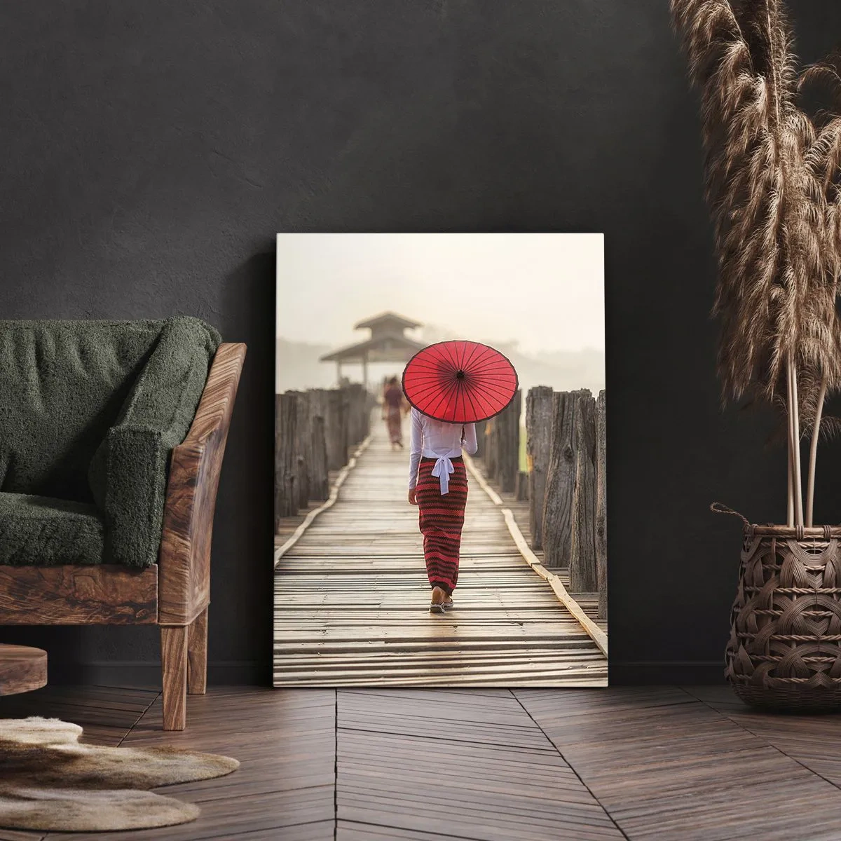 Quadro em tela - Na ponte velha - 50x70 cm