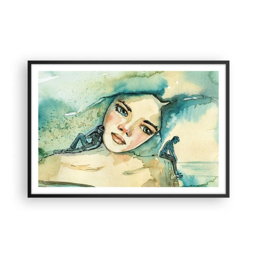 Pôster com moldura preta - Am I blue? - 91x61 cm