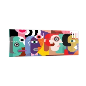 Quadro em vidro - Viemos da parte do Sr. Picasso - 90x30 cm