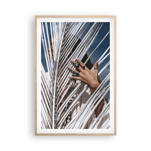 Pôster com moldura de carvalho claro - A xamã - 61x91 cm