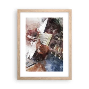 Pôster com moldura de carvalho claro - E o que acha? - 30x40 cm