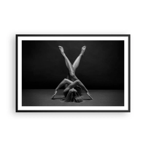 Pôster com moldura preta - Geometria da nudez - 91x61 cm