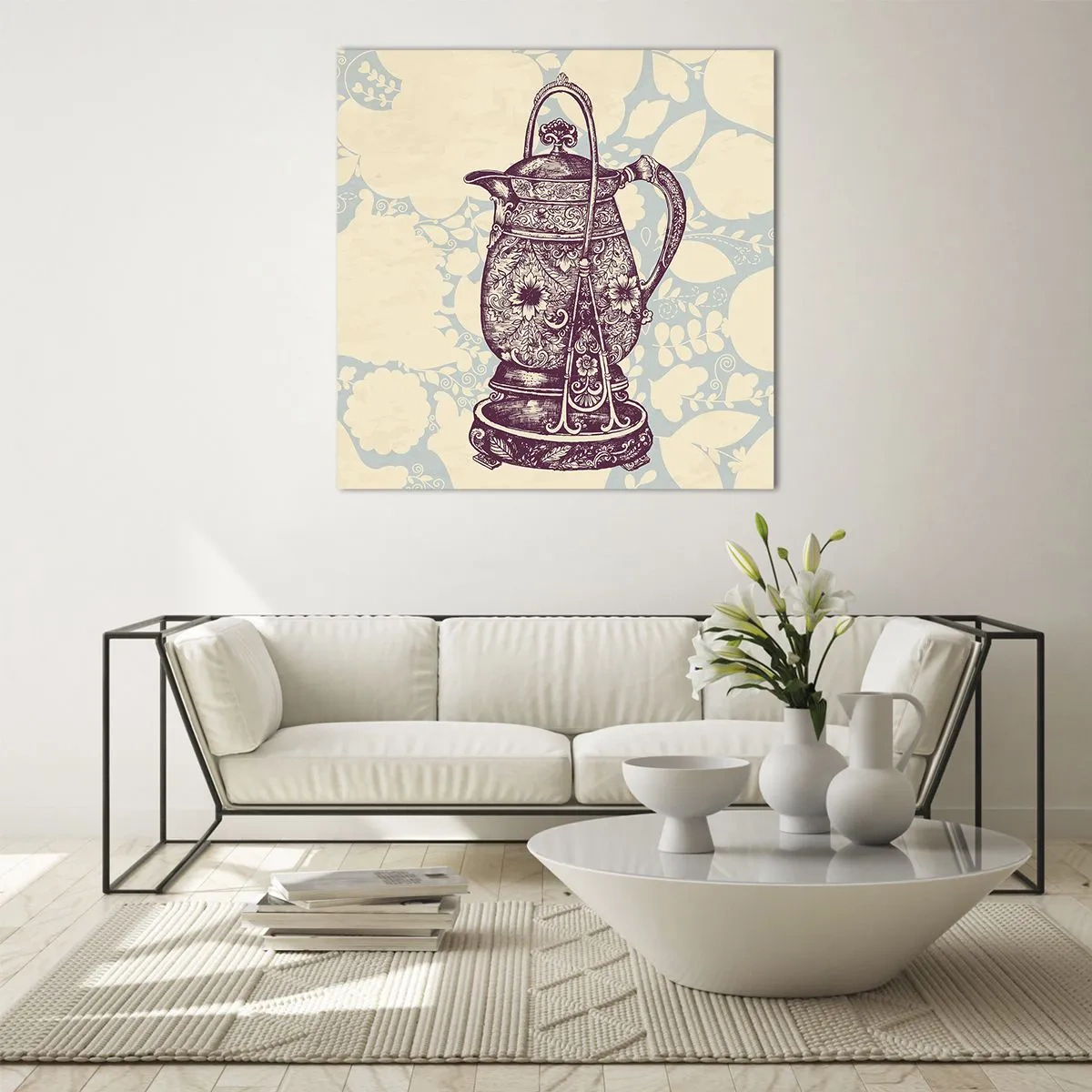 Quadro em vidro - A beleza da vida cotidiana - 40x40 cm