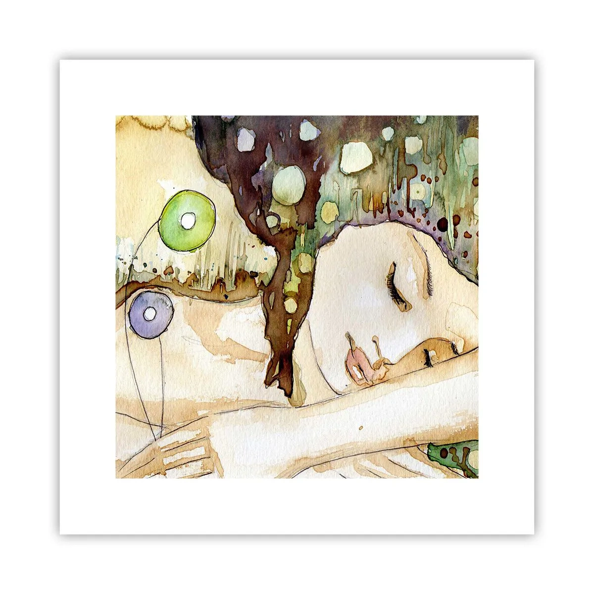 Pôster - Um sonho Violeta Esmeralda - 30x30 cm