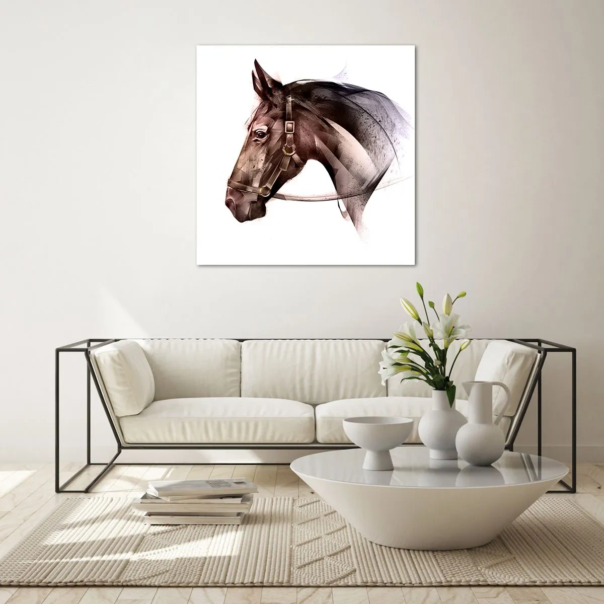 Quadro em vidro - Que charme - 50x50 cm