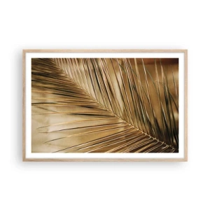 Pôster com moldura de carvalho claro - Colunata natural - 91x61 cm