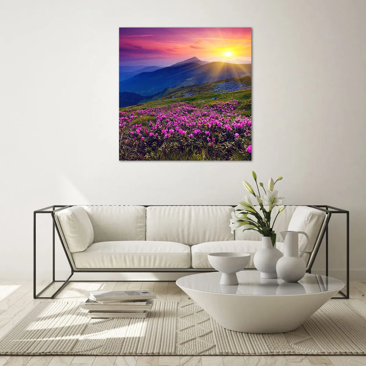 Quadro em vidro - …Cheiro de pinheiros e ervas da montanha - 60x60 cm