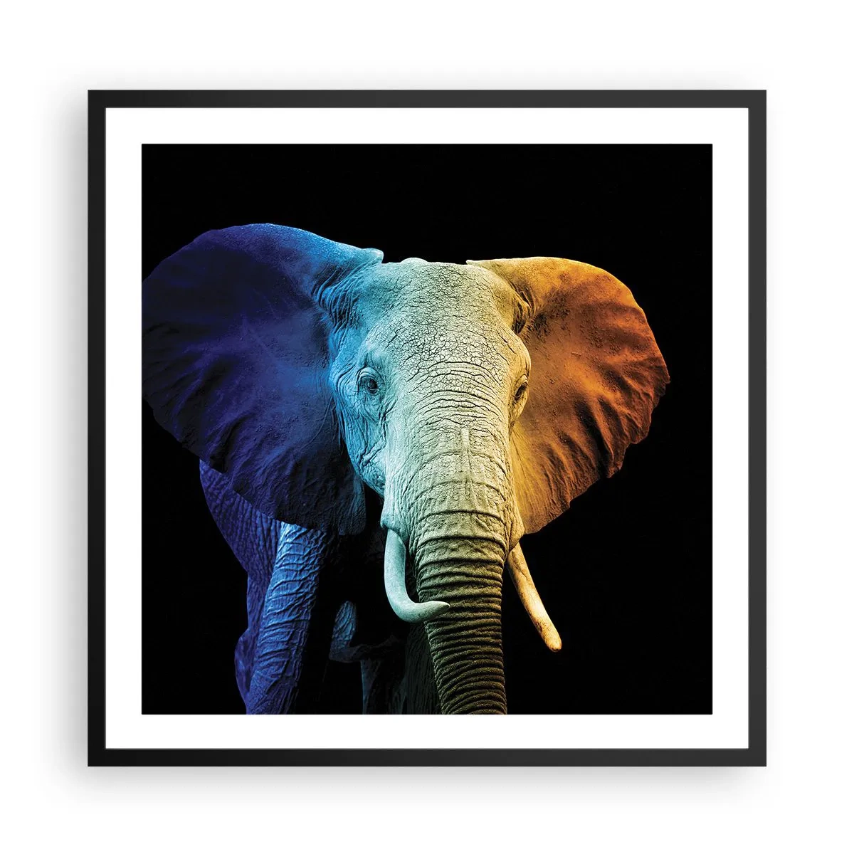 Pôster com moldura preta - Excêntrico, não esquisito - 60x60 cm