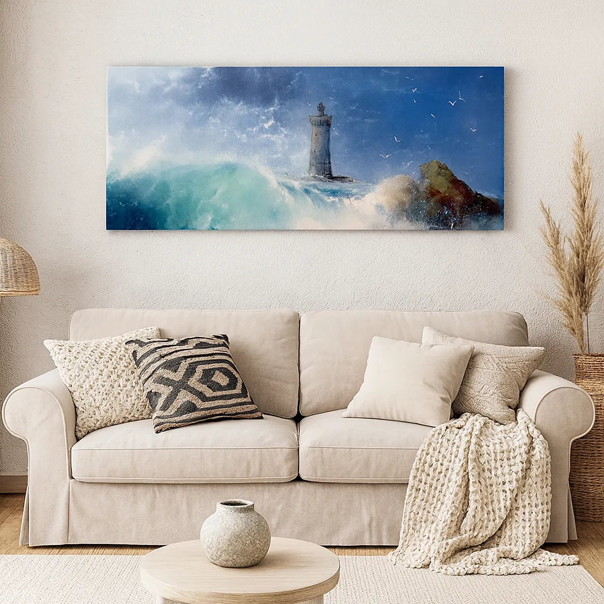 Quadro em tela - Na guarda contra os elementos da natureza - 30x30 cm