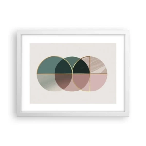 Pôster em moldura branca - Círculo entre círculos… - 40x30 cm