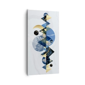 Quadro em tela - Paisagem geométrica - 65x120 cm