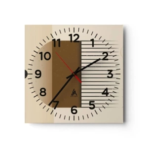 Relógio de parede - Relógio em vidro - Diferentes estados - 30x30 cm