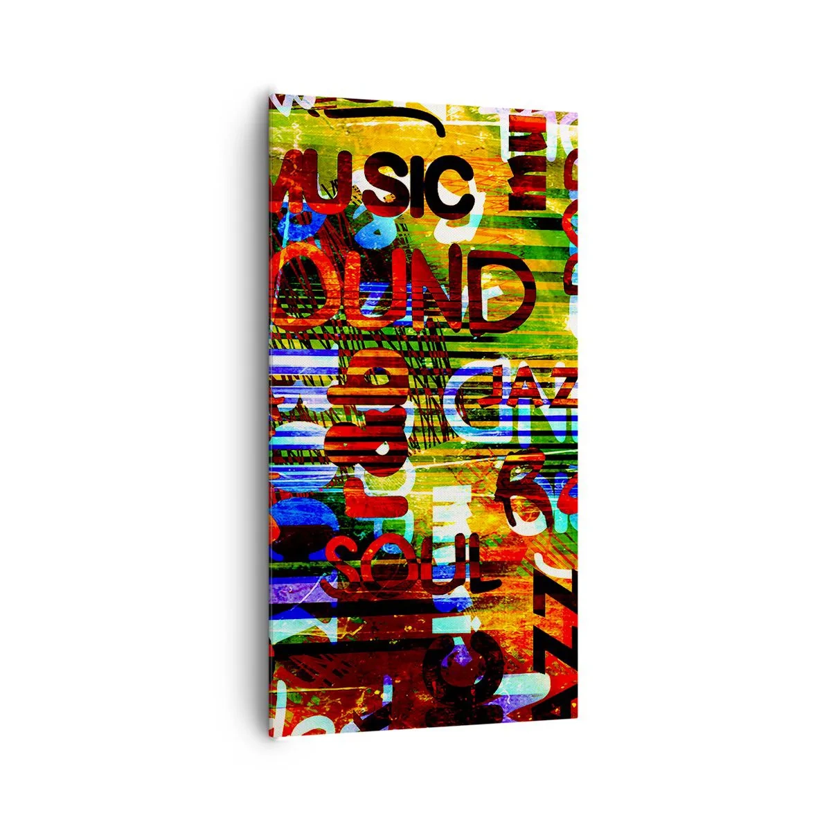 Quadro em tela - Todas as cores do som - 65x120 cm