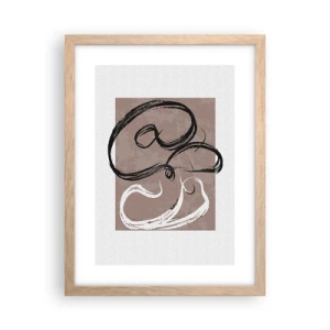 Pôster com moldura de carvalho claro - Composição – a busca pela plenitude - 30x40 cm