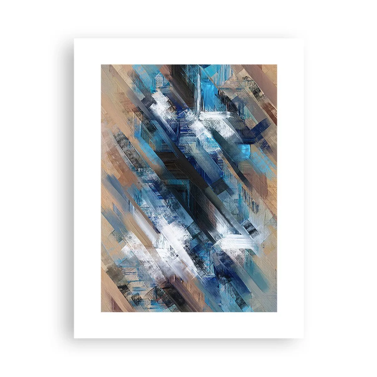 Pôster - Numa diagonal azul - 30x40 cm