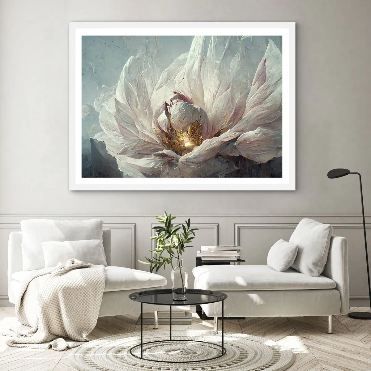 Pôster em moldura branca - Floresce uma vez a cada cem anos - 91x61 cm