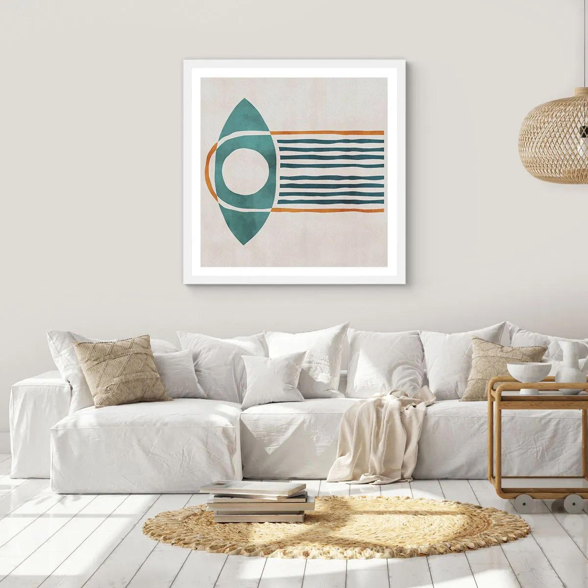 Pôster em moldura branca - Sinais e rituais - 30x30 cm