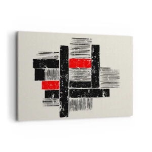 Quadro em tela - Vermelho e preto - 100x70 cm