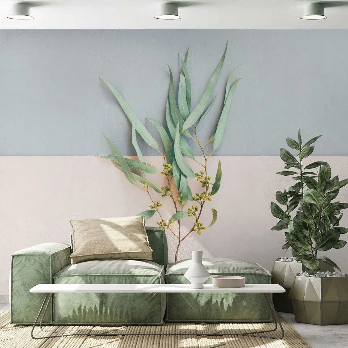 Papel de Parede Autocolante Deluxe Sticker - Sutileza pastel - Pastel, Plantar, Boho - 250x175 cm