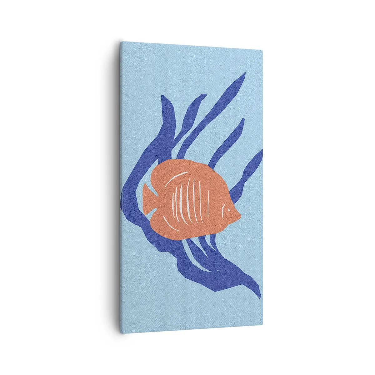 Quadro em tela - Habitante das águas de coral - 55x100 cm