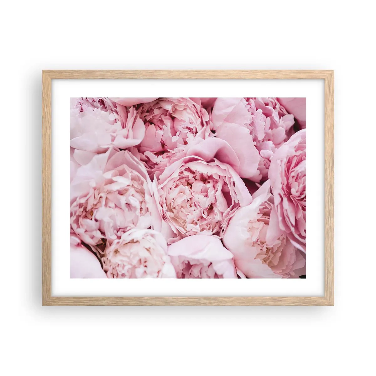 Pôster com moldura de carvalho claro - Aconchego e perfume - 50x40 cm