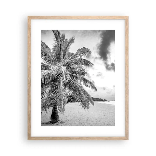 Pôster com moldura de carvalho claro - Quando anseia por solidão... - 40x50 cm