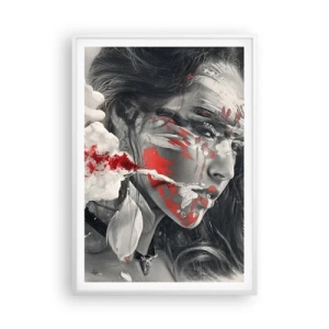 Pôster em moldura branca - Nos fumos do absurdo - 70x100 cm