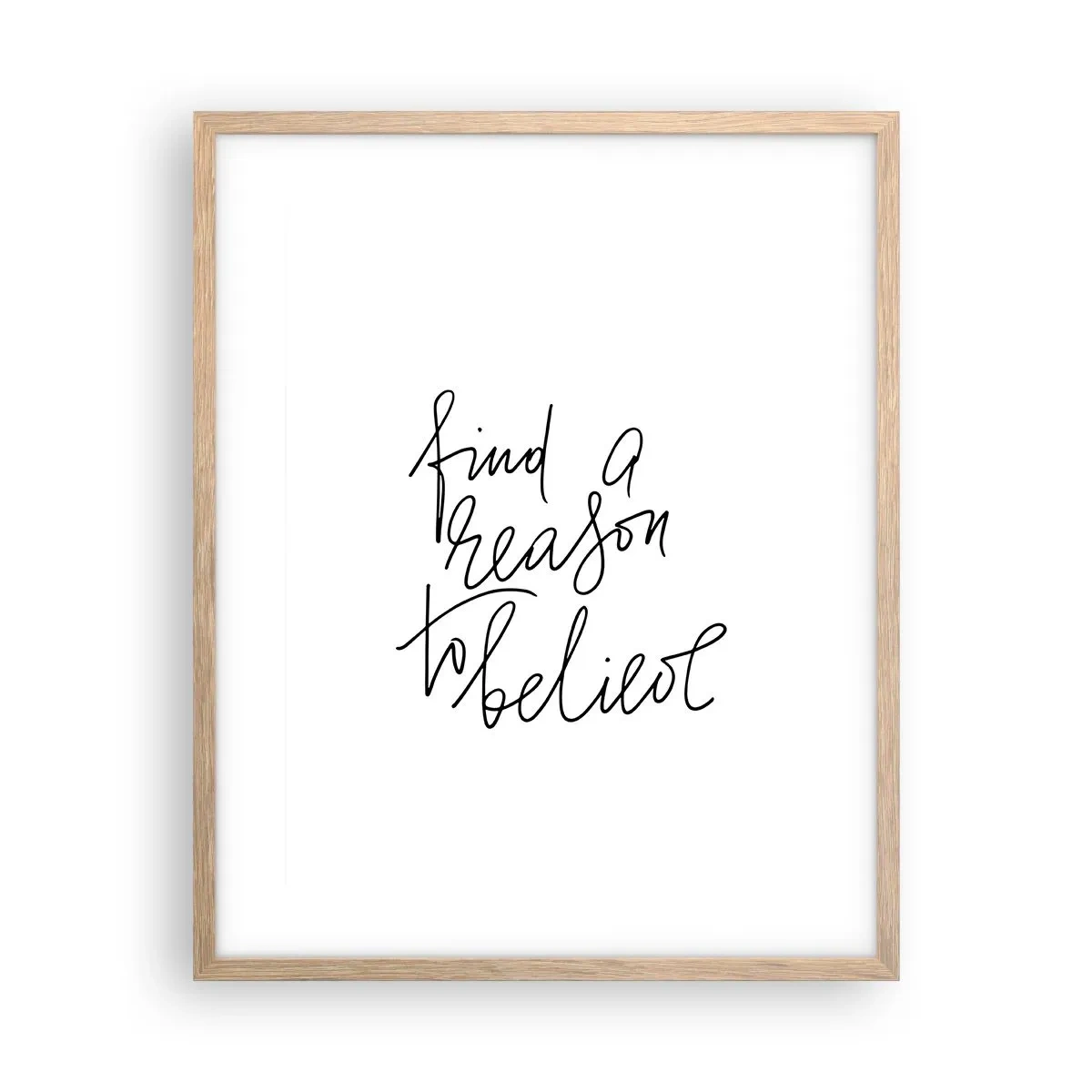 Pôster com moldura de carvalho claro - É possível - 40x50 cm