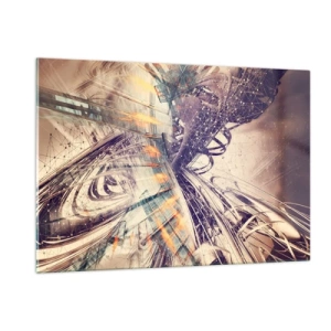 Quadro em vidro - Com muita pressa - 120x80 cm