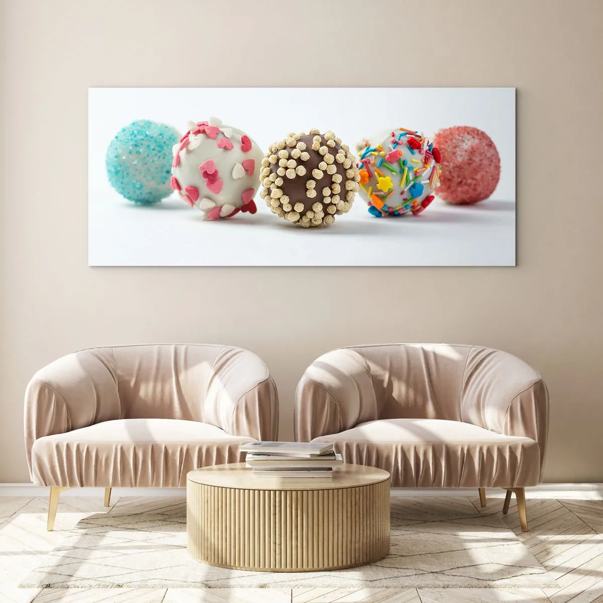Quadro em vidro - A vida pode ser doce - 100x40 cm
